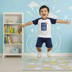 Blue THINK OF ME printed Kids