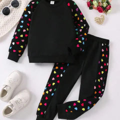 Colorful Floral Heart Printed