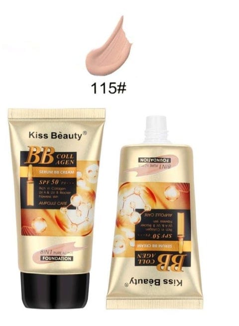 8-in-1 BB Collagen Liquid Foundation – Full Coverage, Long Lasting & Hydrating (65ml, Shades 110 & 115)