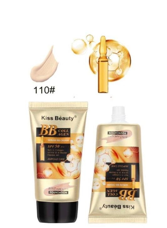8-in-1 BB Collagen Liquid Foundation – Full Coverage, Long Lasting & Hydrating (65ml, Shades 110 & 115)