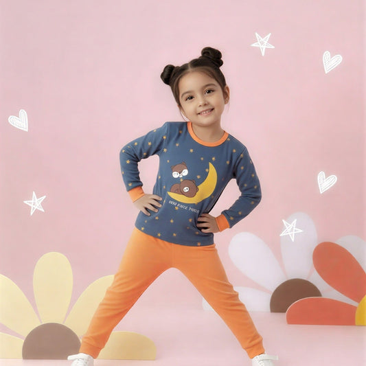 Sleeping Bear Design Printed Kids Wear