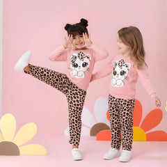 Cute Cat Printed Kids Wear Set