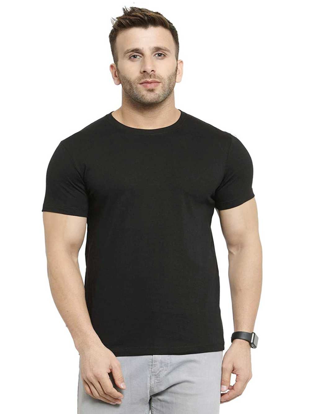 Best Quality Plain Short Sleeve Round Neck Basic T-shirt for Men/Boys