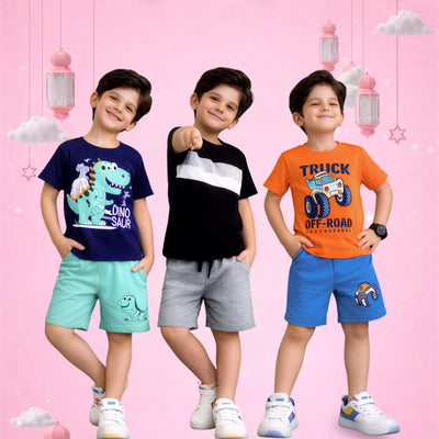Boys Cool Graphic Summer Co-Ord Set Collection