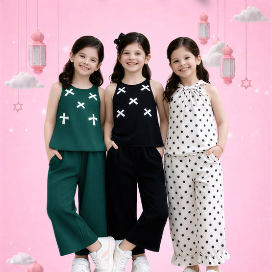 Girls Chic Sleeveless Co-Ord Set Collection (Modern Classic Edition)
