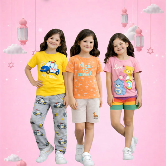Kids Cute Cartoon Summer Co-Ord Set Collection