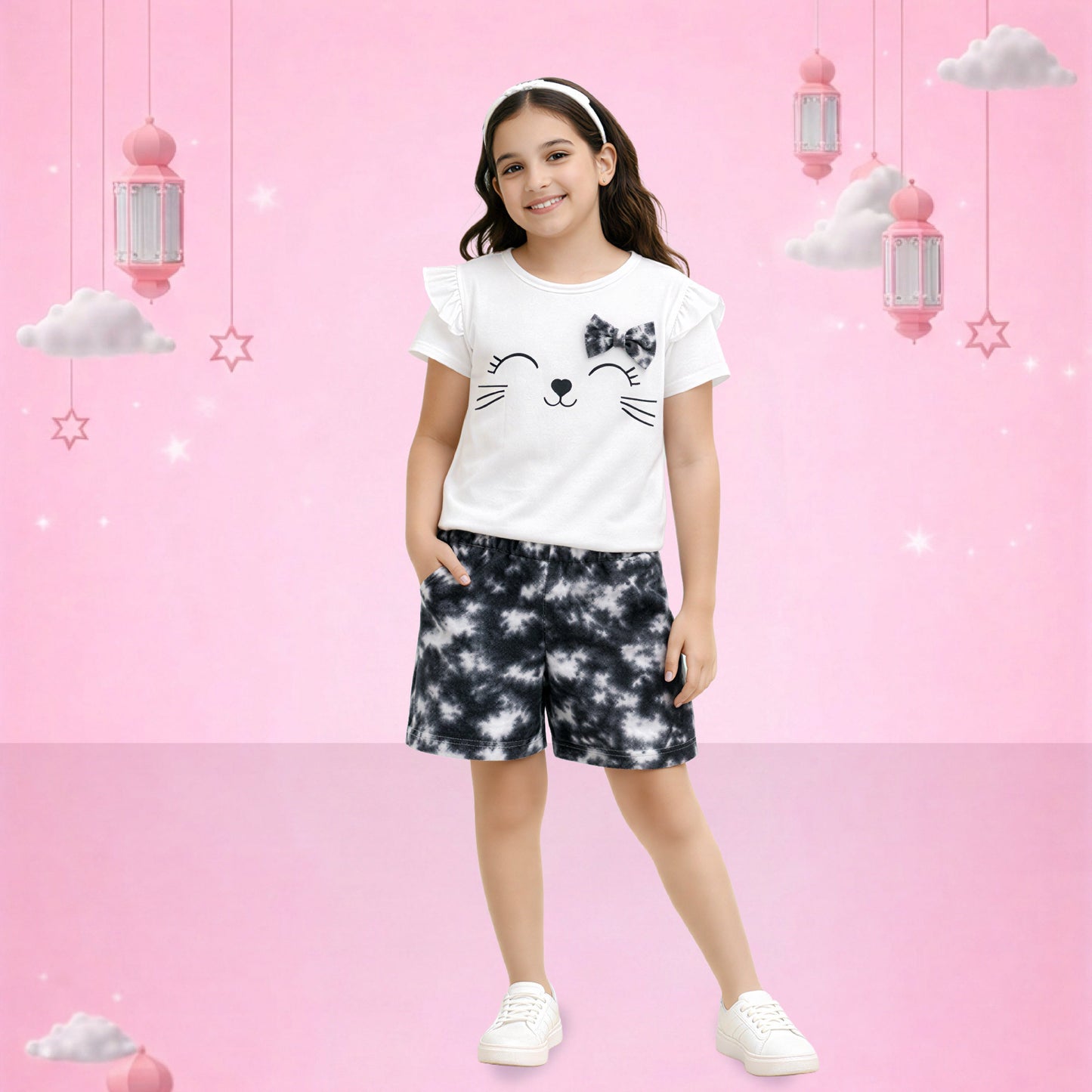 Cat Print Summer Set