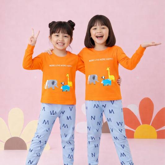 Orange More Love More Happy Kids wear