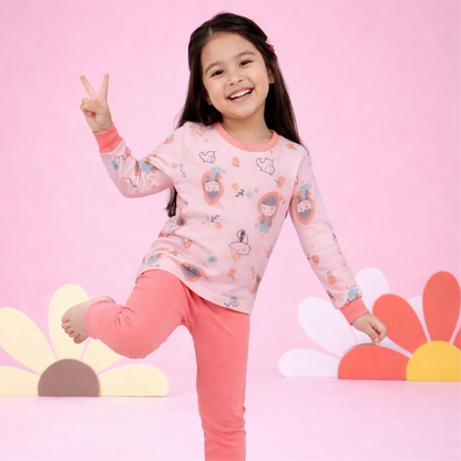 Pink Doll Printed Kids Kids Wear