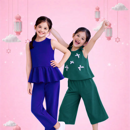 Little Girls Stylish Sleeveless Matching Set