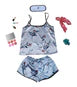 Valerie Digital print silky satin Night wear Cami set for women