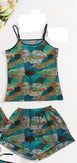 Valerie Digital print silky satin Night wear Cami set for women