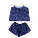 Valerie Digital print silky satin Night wear Cami set for women with eye mask and scrunchies
