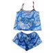 Valerie Digital print silky satin Night wear Cami set for women with eye mask and scrunchies