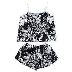 Valerie Digital print silky satin Night wear Cami set for women with eye mask and scrunchies
