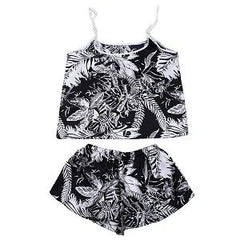 Valerie Digital print silky satin Night wear Cami set for women with eye mask and scrunchies