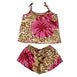 Valerie Digital print silky satin Night wear Cami set for women with eye mask and scrunchies